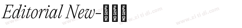 Editorial New字体转换